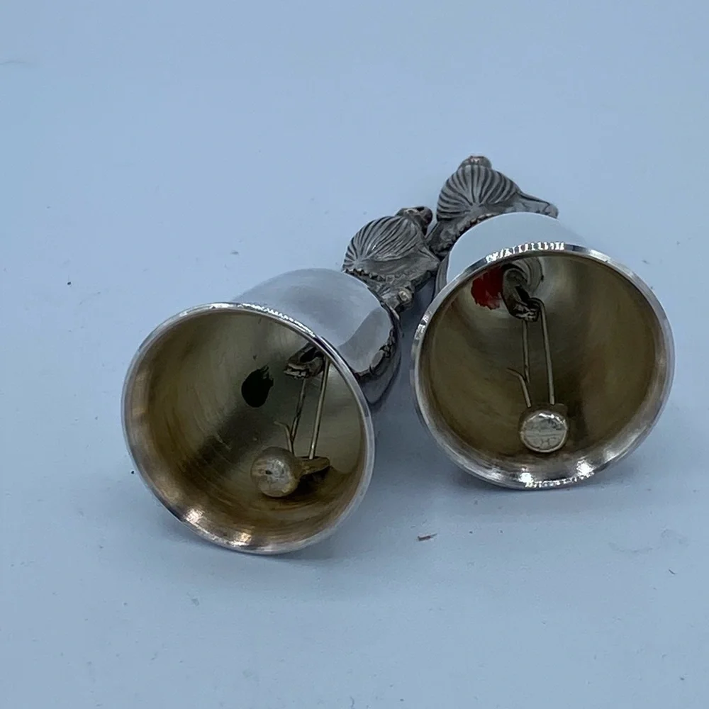Reed & Barton 12 Days of Christmas Bell Silver Plated 9 Ladies Dancing Set of 2